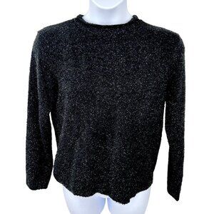 NWT KNIT FIT BLACK SPARKLE KNIT SWEATER - LARGE